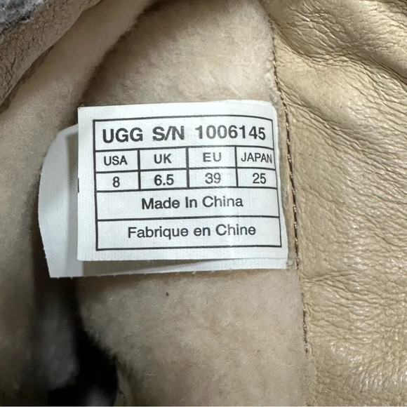 Ugg Women’s Skyfall Suede Wedge Boots Black Insulated Leather 1006145 Size 8 - Picture 11 of 11